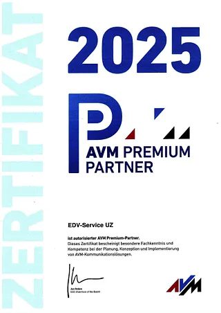 EDV-Service UZ - Zertifikat