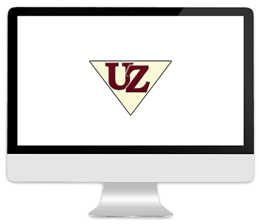 Computermonitor mit Logo UZ